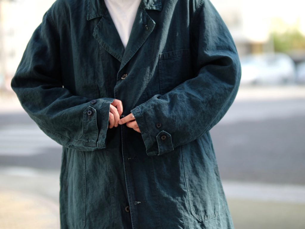 OUTIL ウティ – MANTEAU PUPILIN （BLACK INDIGO） – – CASTELO  