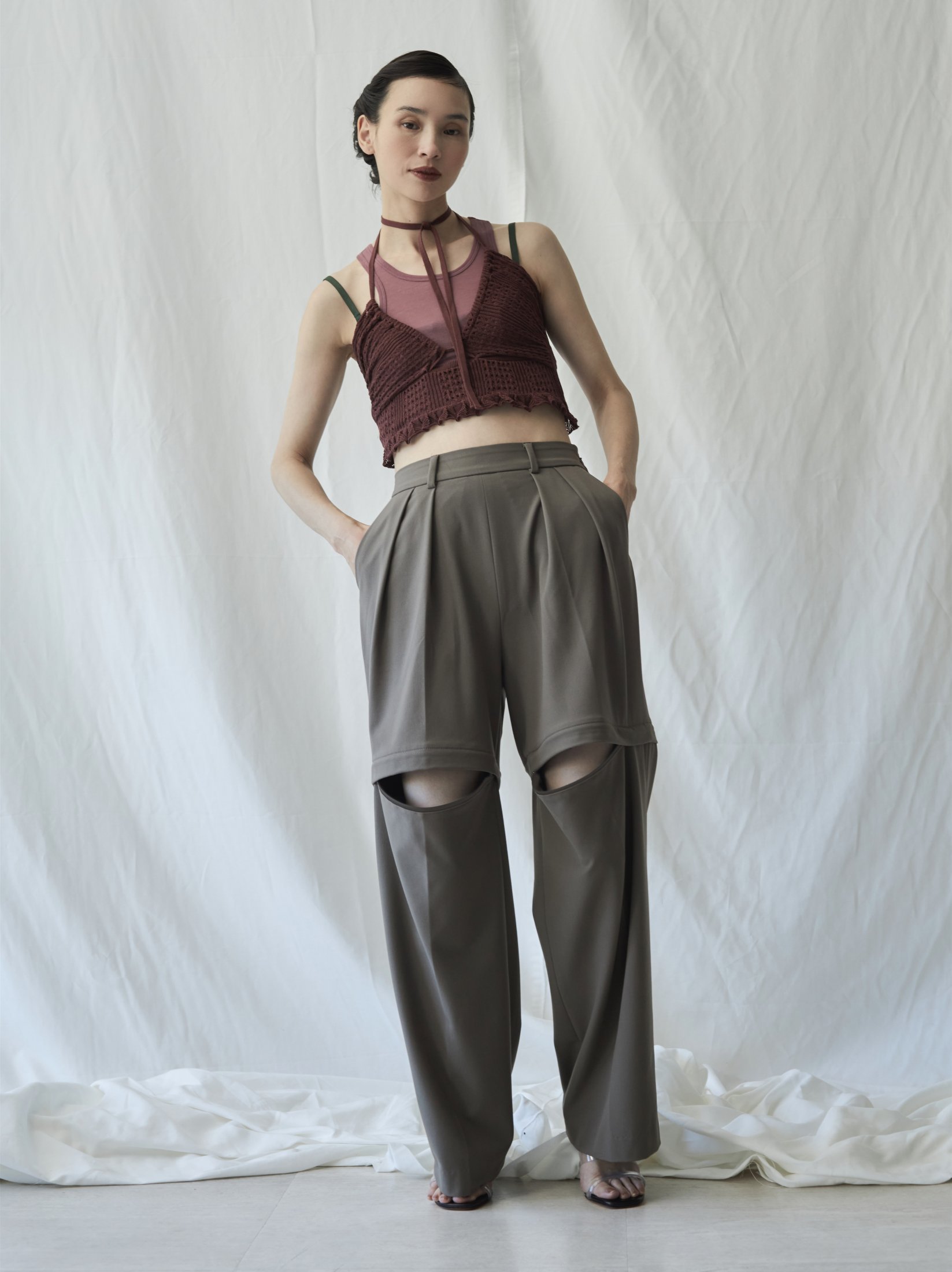 Mediam ミディアム 23ss / Linen shalwar Pants & Removable Pants  